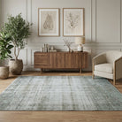 Tribal pattern on the Buba Erdeni antique washed vintage runner rug – handmade in Anatolia, Turkey