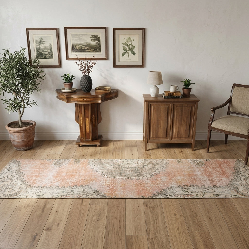 Oriental pattern on the Baharpezir Esmagul antique area rug – handmade in Anatolia, Turkey