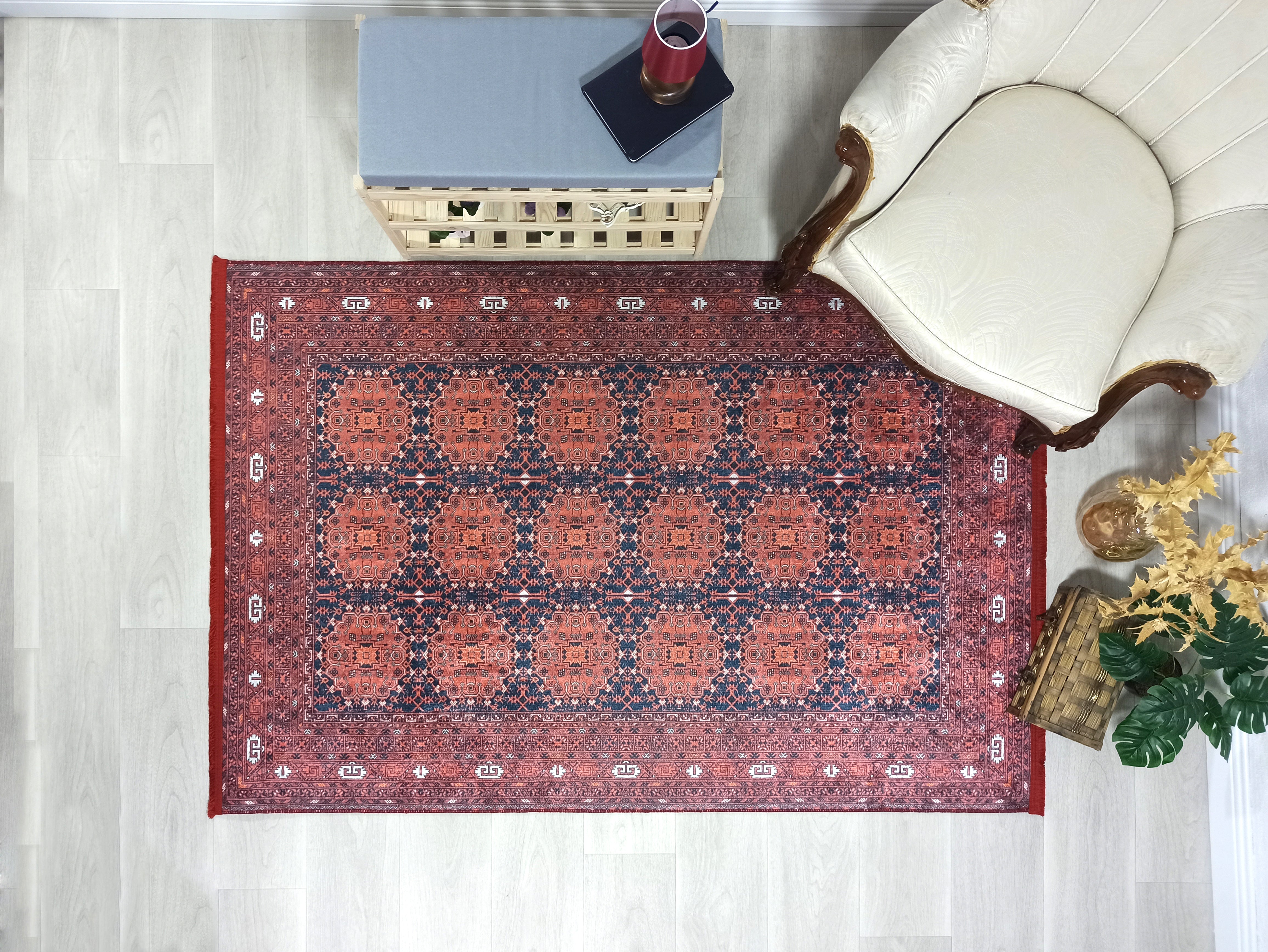 Persian Heriz Red Oriental Area Rug