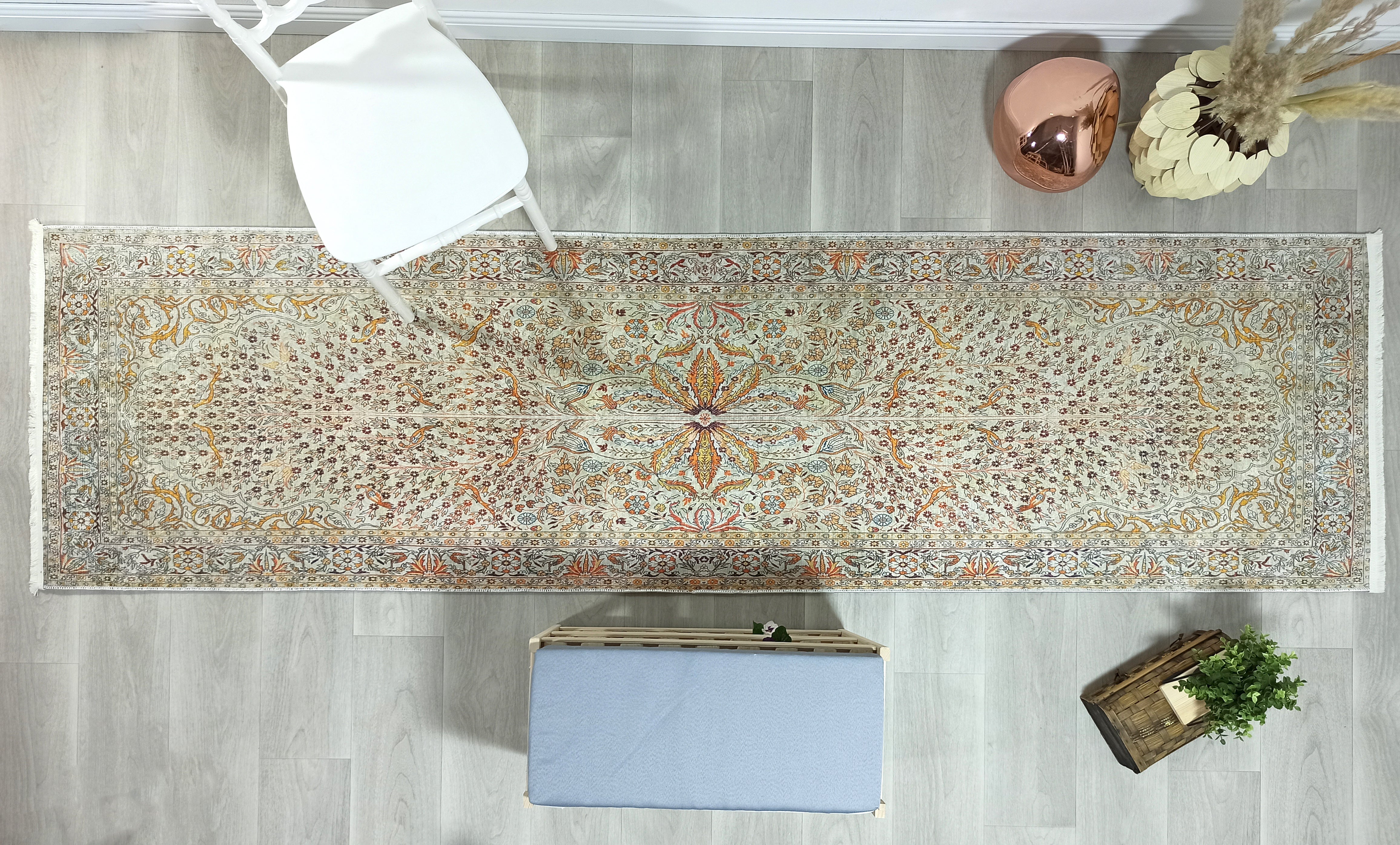 Turkish Beige Ivory Vintage Neutral Beige Rug