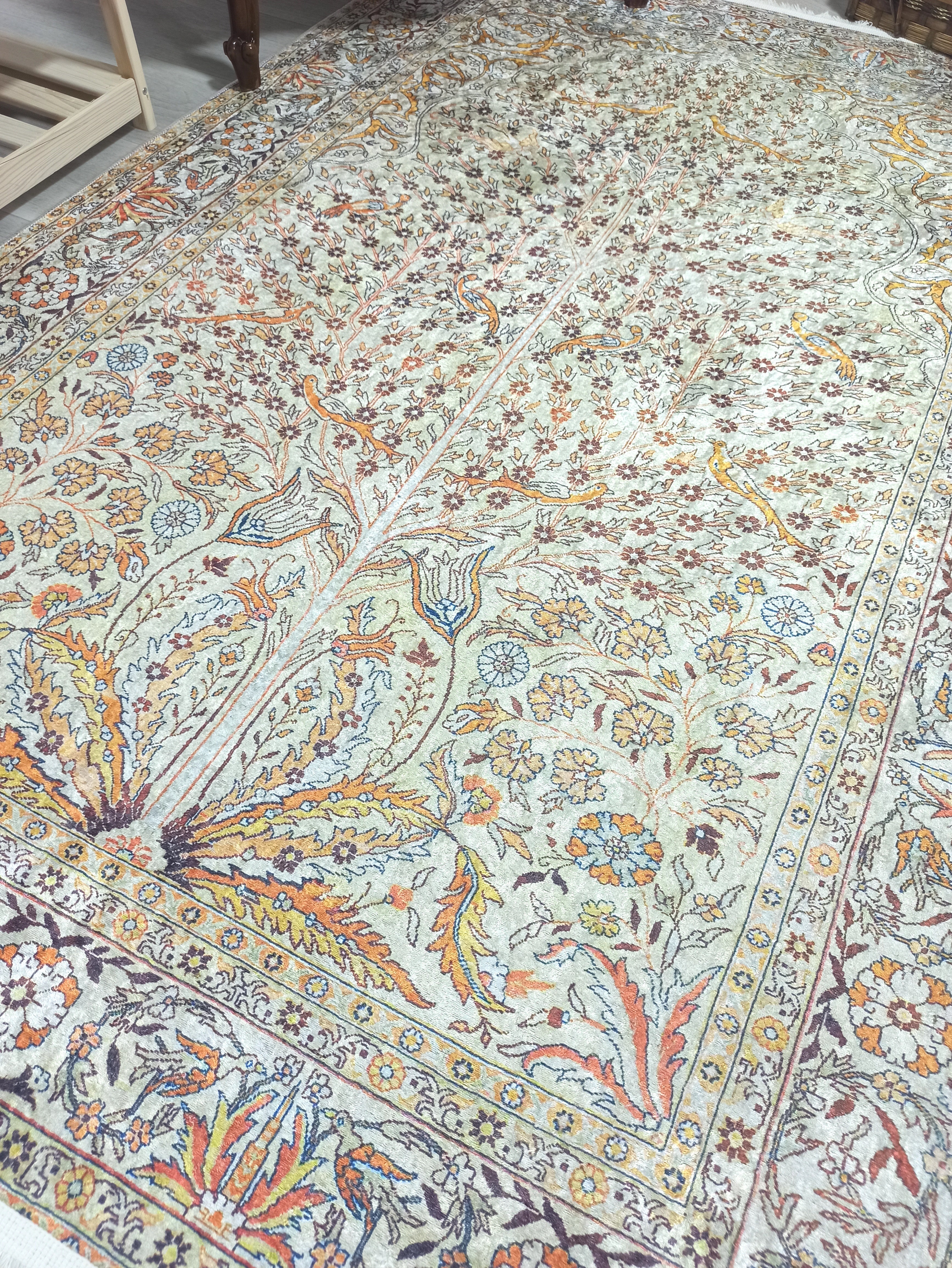 Turkish Beige Ivory Vintage Neutral Beige Rug