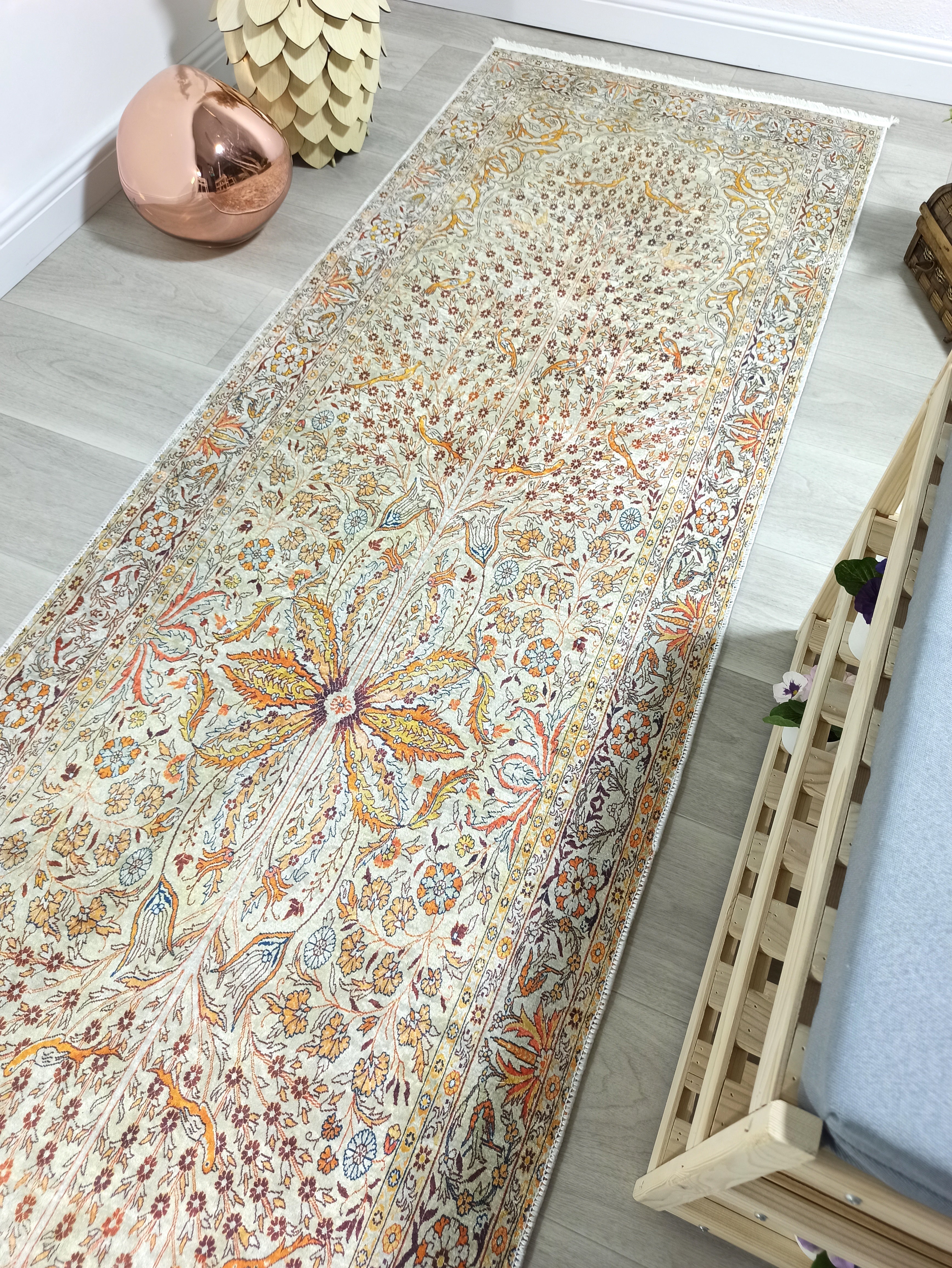 Turkish Beige Ivory Vintage Neutral Beige Rug