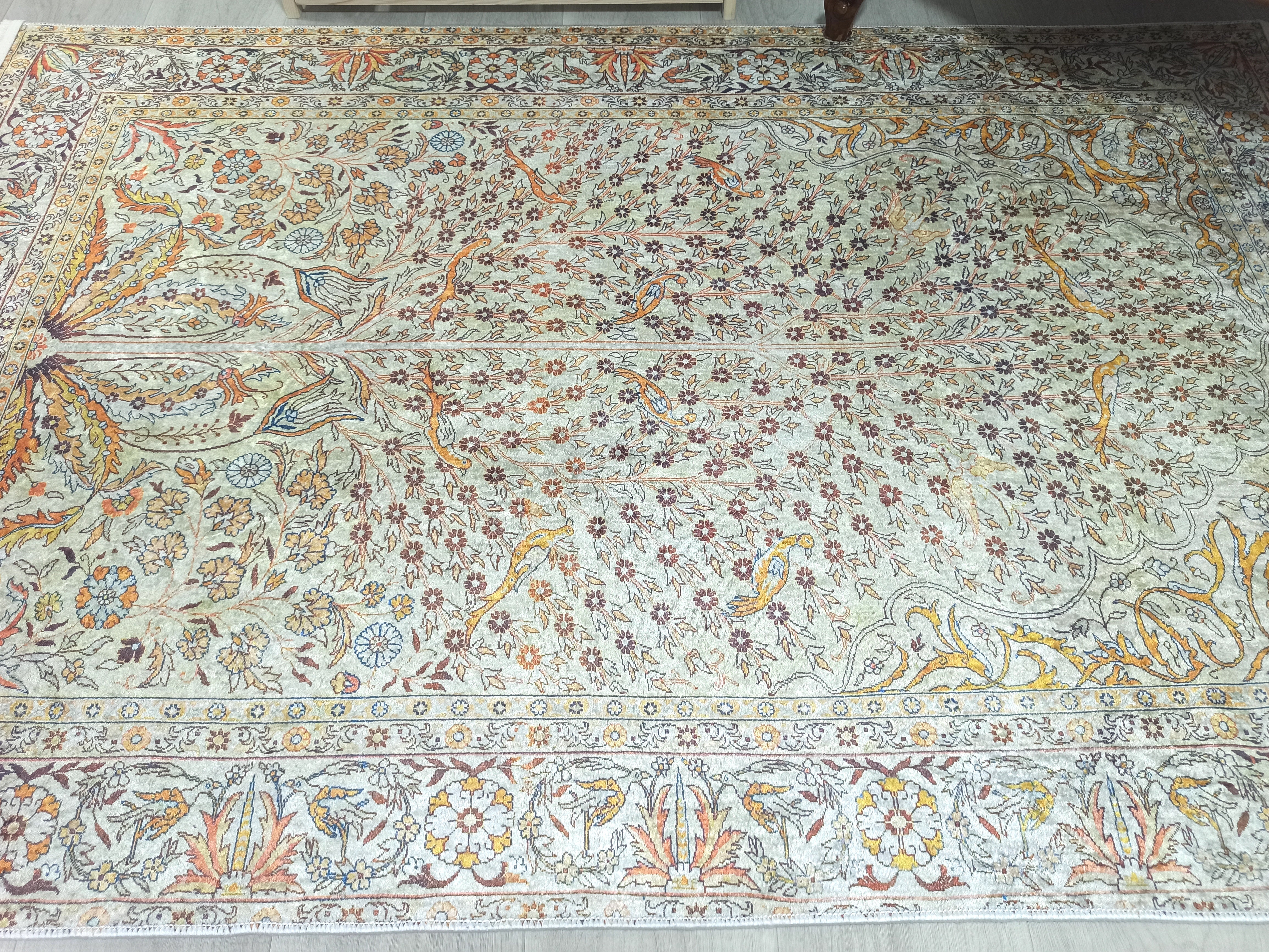 Turkish Beige Ivory Vintage Neutral Beige Rug