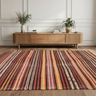 Striped pattern on the Yakutisik vintage kilim rug – handwoven flatweave in Anatolia, Turkey