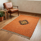 Ikat pattern on the Ufuk Gul vintage kilim rug – handwoven flatweave in Sivas, Turkey