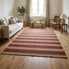 Striped pattern on the Tubaumut Gulcin vintage kilim rug – handwoven flatweave in Sivas, Turkey