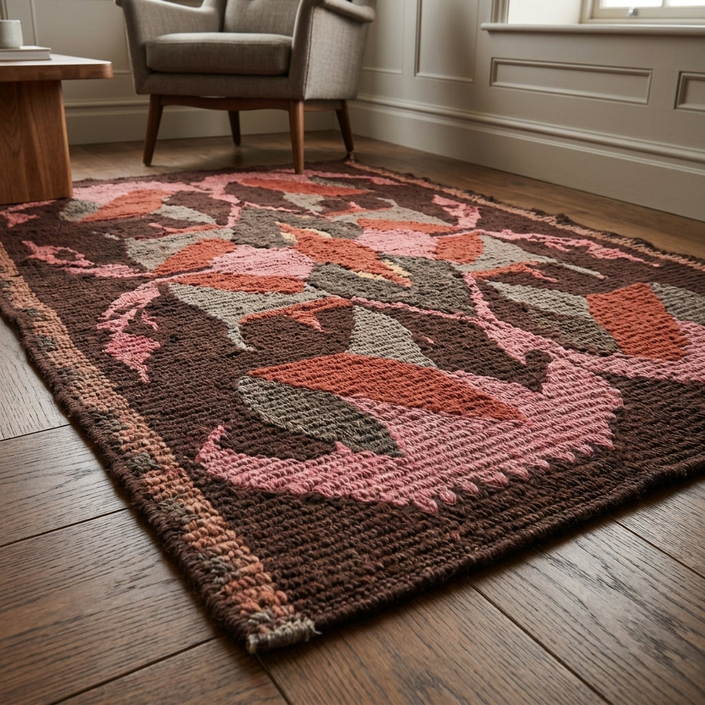 Tribal pattern on the Sulesultan Gunesh vintage kilim rug – handwoven flatweave in Sivas, Turkey