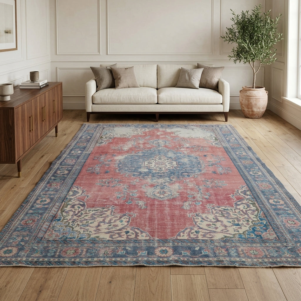Oriental pattern on the Sitarepeyker Gwen vintage area rug – handmade in the Persian region