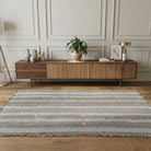 Striped pattern on the Silahayat Hallie vintage kilim rug – handwoven flatweave in Sivas, Turkey