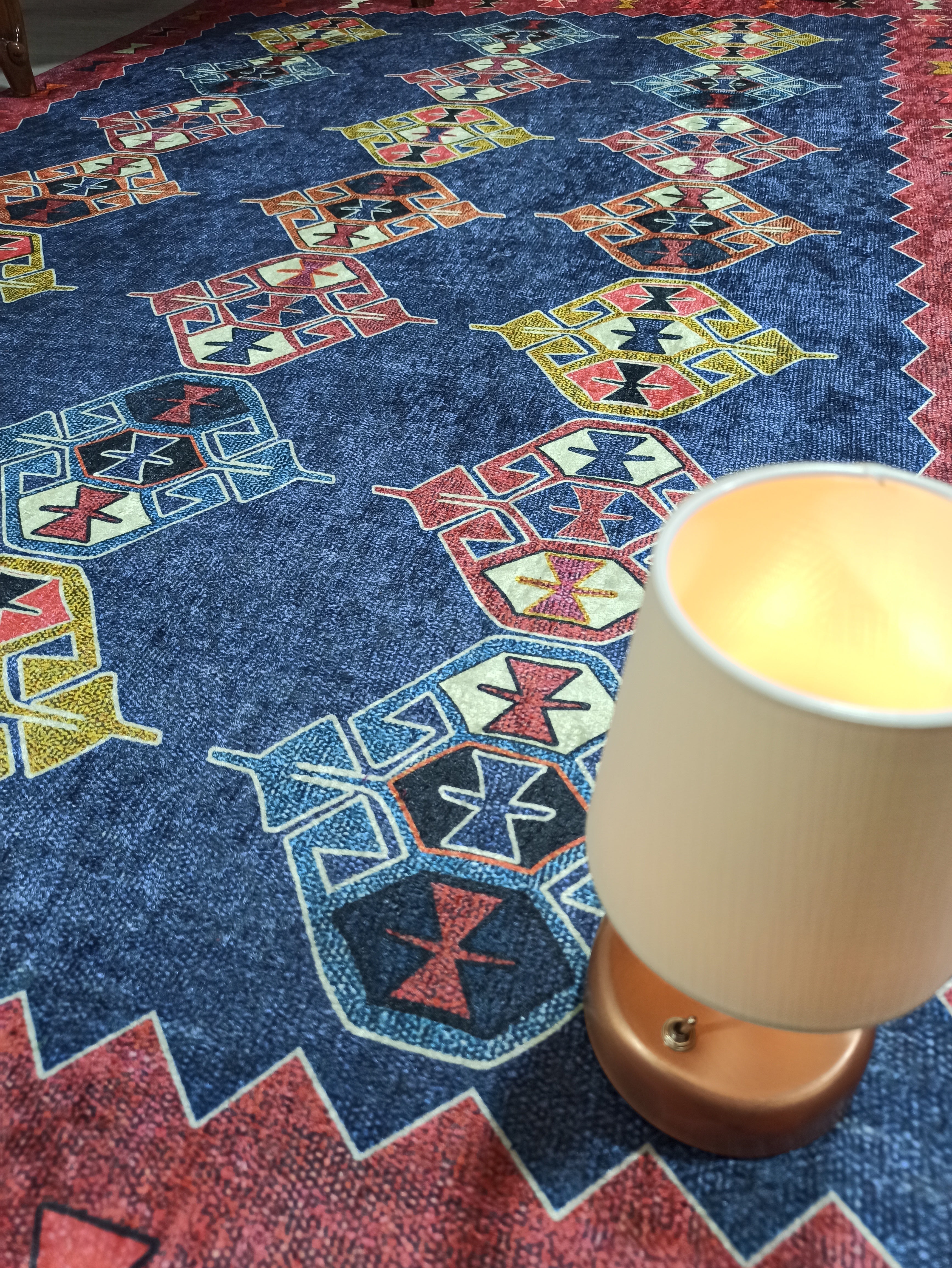 Persian Heriz Blue Red Oriental Area Rug