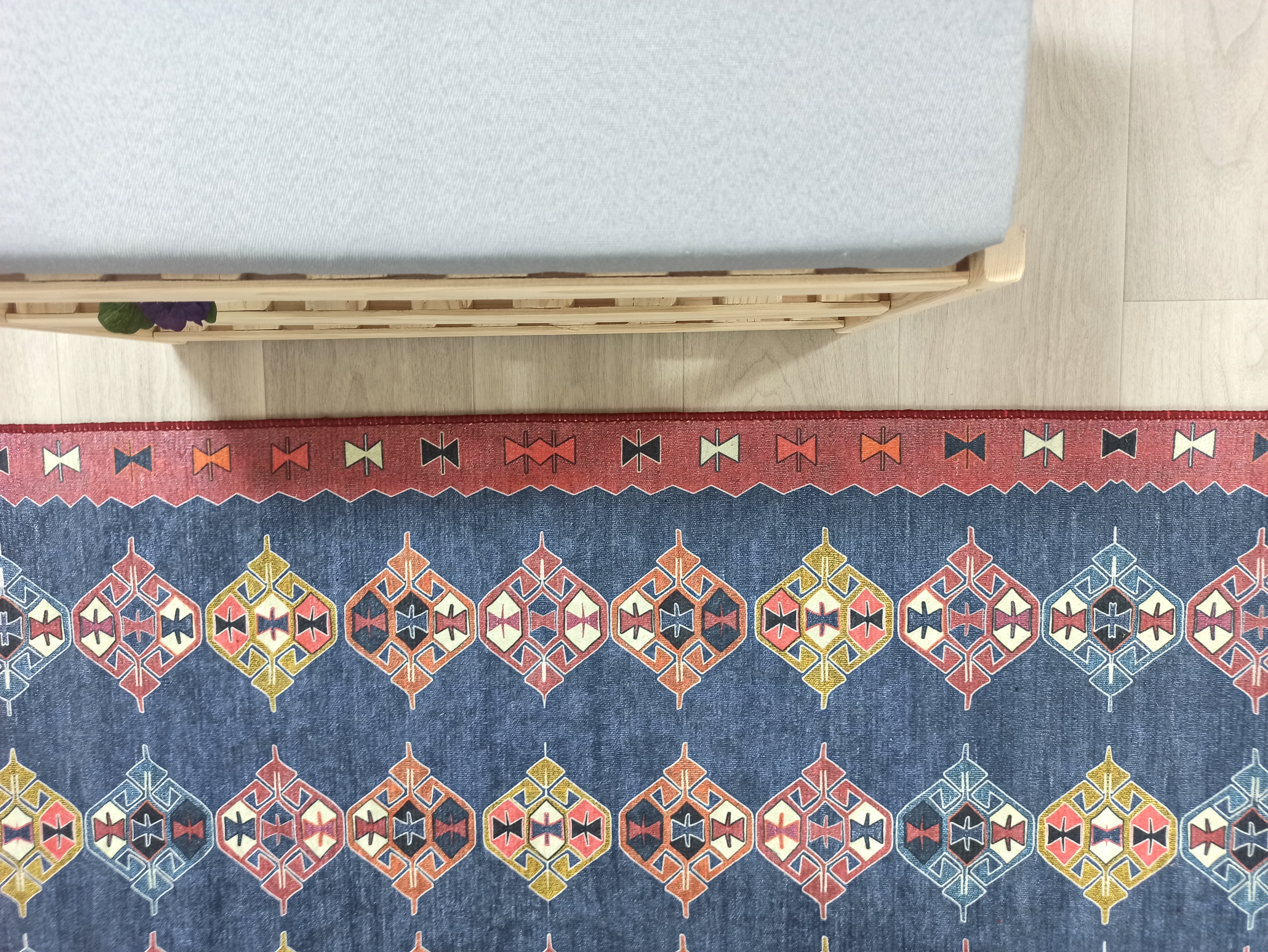 Persian Heriz Blue Red Oriental Area Rug