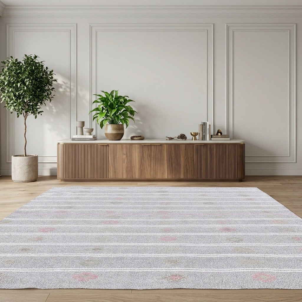 Ikat pattern on the Servban Hayden vintage kilim rug – handwoven flatweave in Sivas, Turkey