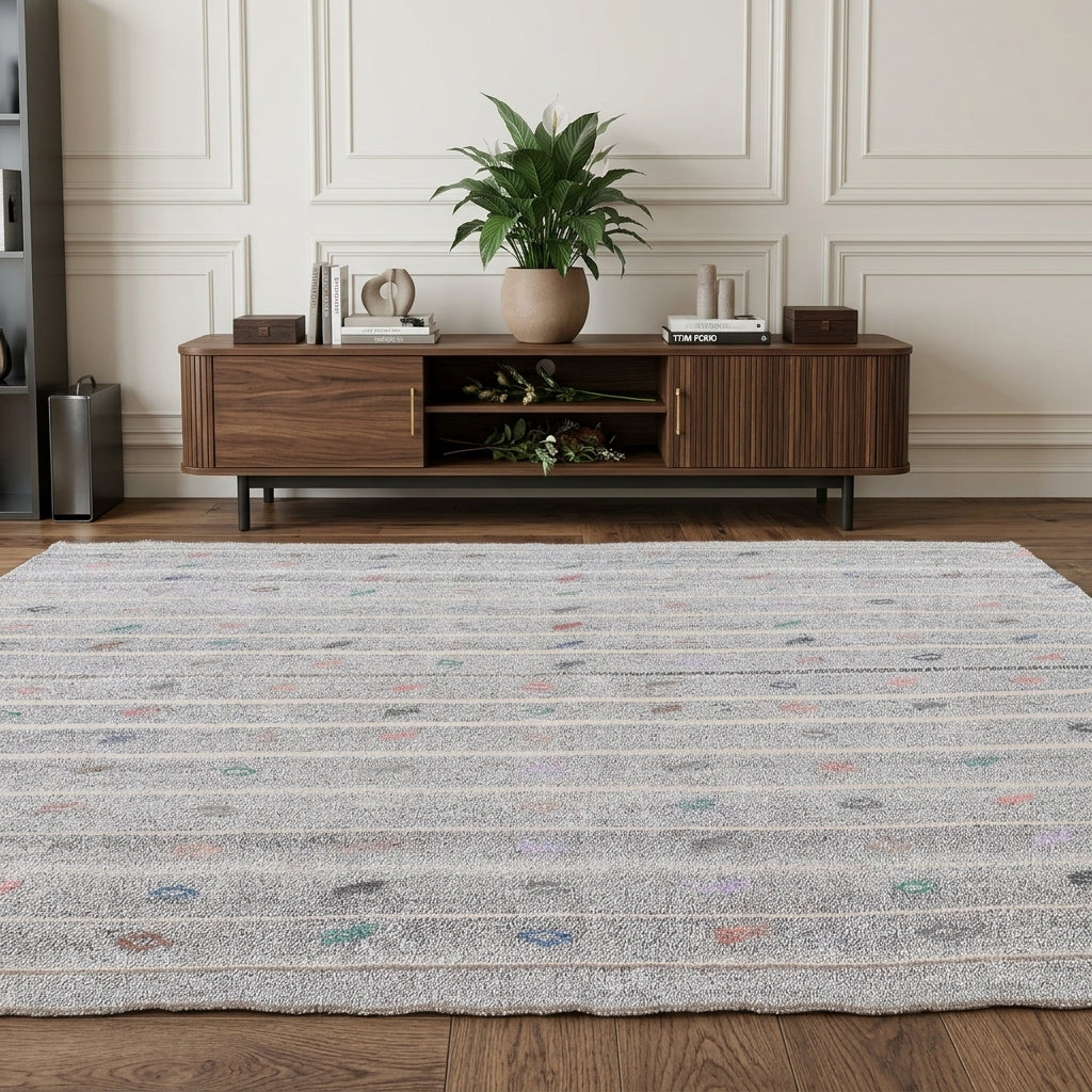 Ikat pattern on the Serifos Hazan vintage kilim rug – handwoven flatweave in Sivas, Turkey