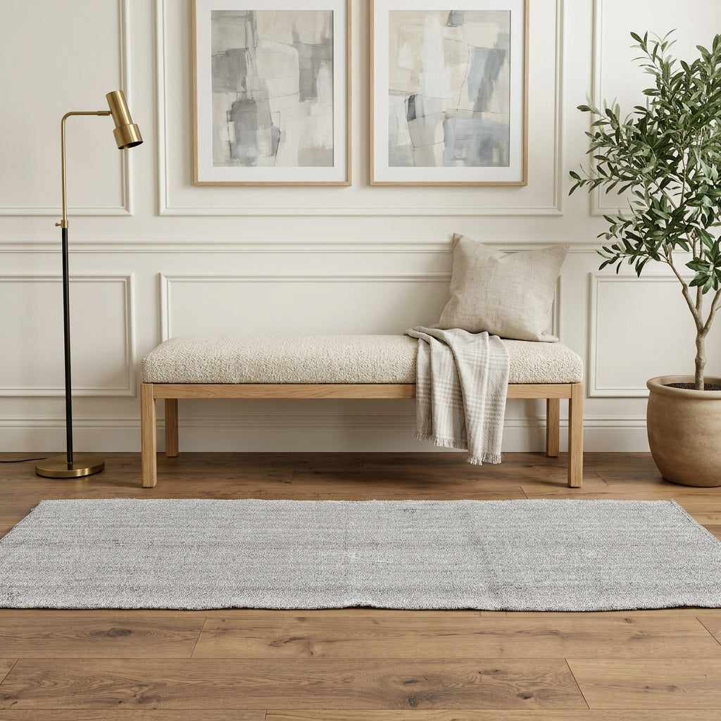 Solid pattern on the Semay Hazel vintage kilim rug – handwoven flatweave in Sivas, Turkey