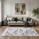 Solid pattern on the Sedefsever distressed vintage area rug – handmade in Anatolia, Turkey