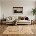 Geometric pattern on the Eleuthepheme vintage area rug – handmade in Anatolia, Turkey
