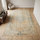 Oriental pattern on the Birgul vintage area rug – handmade in Anatolia, Turkey