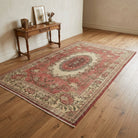 Floral pattern on the Betul vintage area rug – handmade in Anatolia, Turkey
