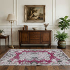 Floral pattern on the Pyrronia vintage area rug – handmade in Anatolia, Turkey