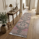 Ikat pattern on the Cemileara vintage runner rug – handmade in Anatolia, Turkey