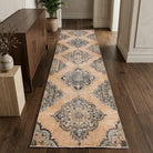 Floral pattern on the Canban vintage runner rug – handmade in Anatolia, Turkey