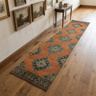 Ikat pattern on the Zibater vintage runner rug – handmade in Anatolia, Turkey
