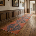 Ikat pattern on the Zerbahce vintage runner rug – handmade in Anatolia, Turkey