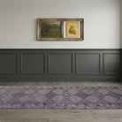 Geometric pattern on the Xanthogenia vintage runner rug – handmade in Anatolia, Turkey