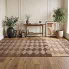 Ikat pattern on the Terpsiphone vintage kilim runner rug – handwoven flatweave in Anatolia, Turkey