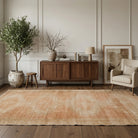 Abstract pattern on the Simyar antique washed vintage runner rug – handmade in Anatolia, Turkey
