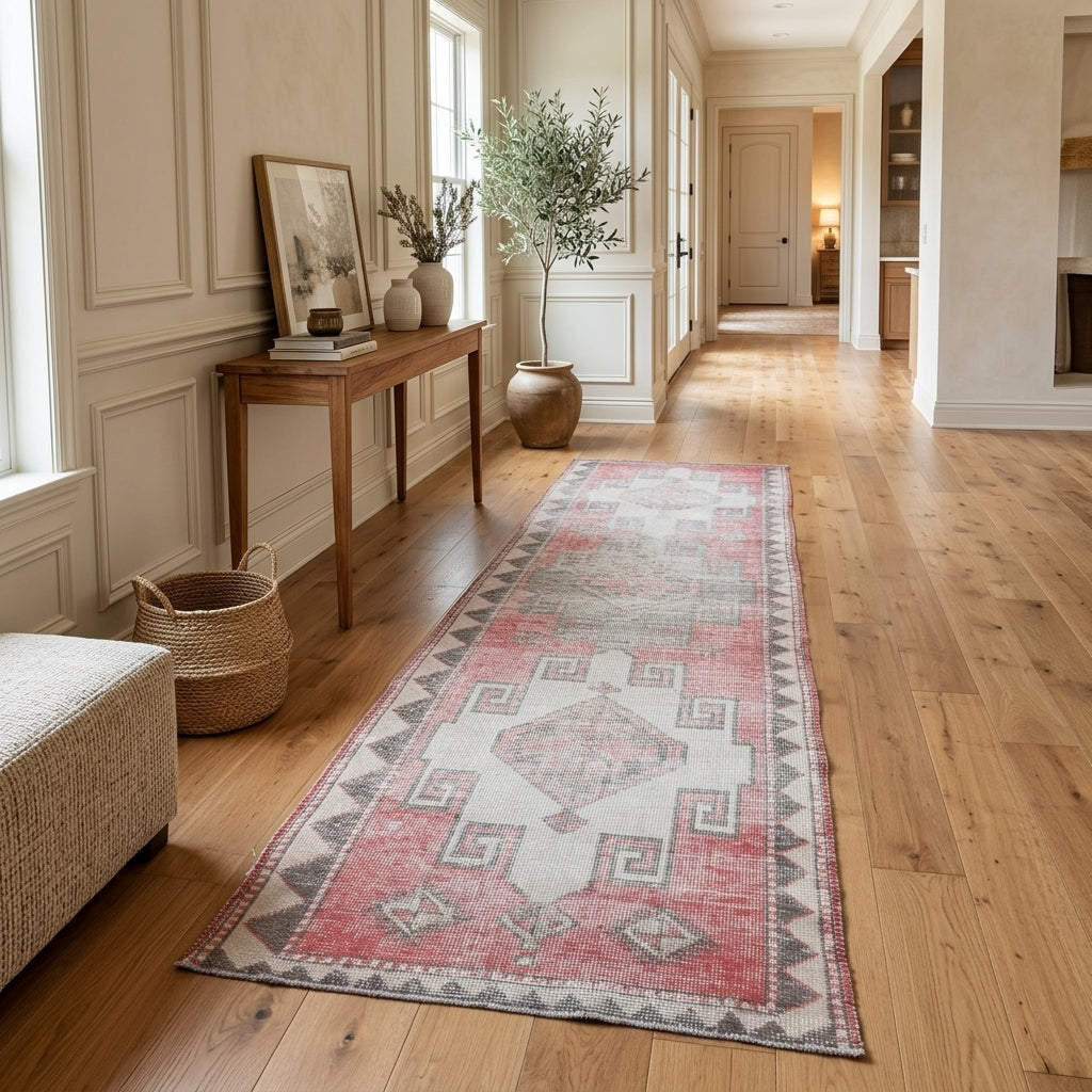 Oriental pattern on the Silasultan vintage runner rug – handmade in Anatolia, Turkey