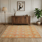 Ikat pattern on the Eusela vintage area rug – handmade in Anatolia, Turkey