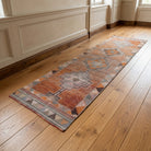 Geometric pattern on the Pelagia vintage runner rug – handmade in Anatolia, Turkey