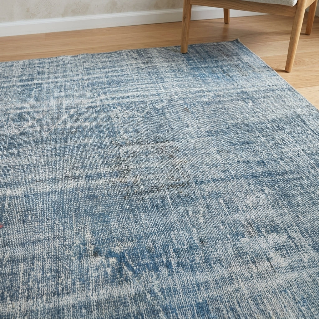 Oriental pattern on the Astraea overdyed vintage area rug – handmade in Anatolia, Turkey