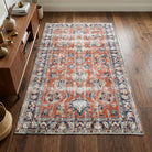 Oriental pattern on the Themis distressed vintage area rug – handmade in Anatolia, Turkey