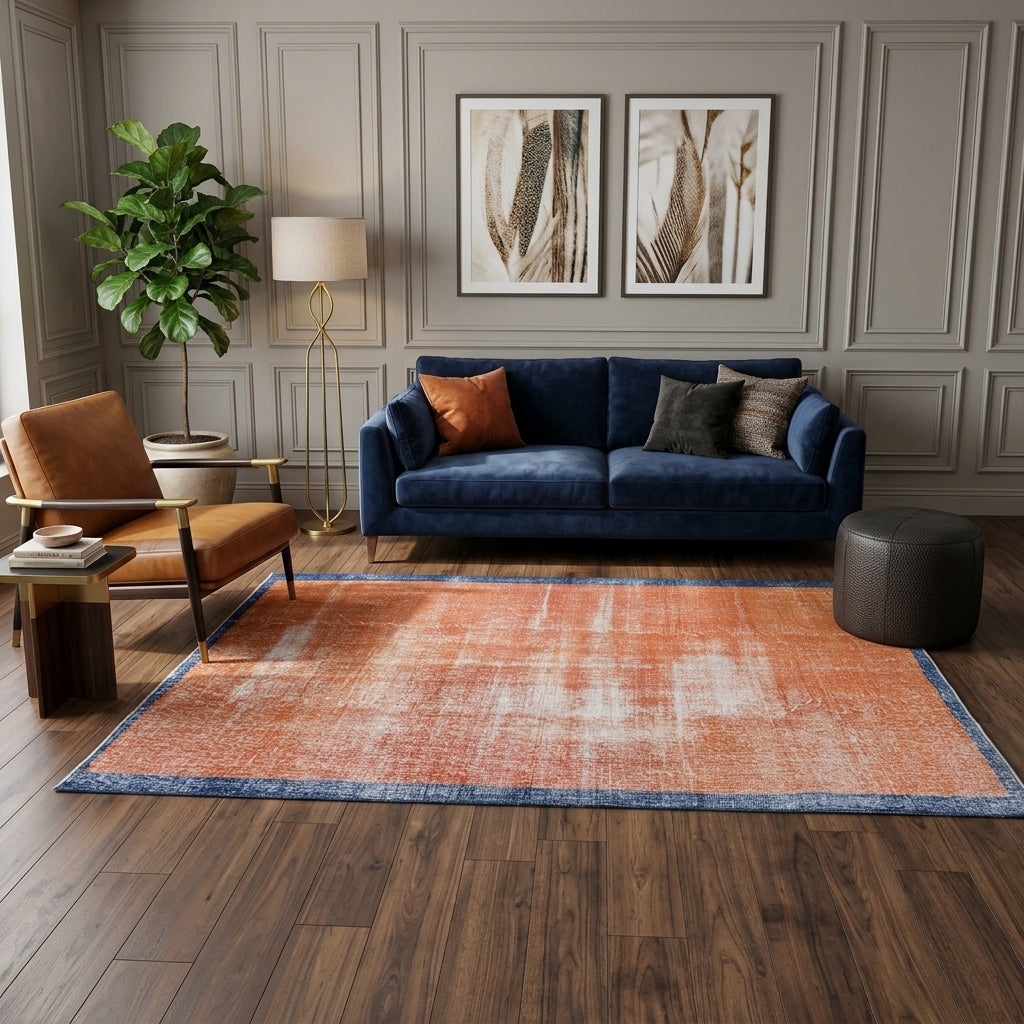 Solid pattern on the Sidikagul vintage area rug – handmade in Anatolia, Turkey