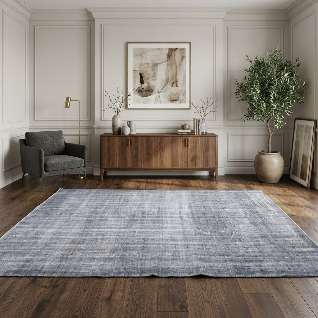 Abstract pattern on the Semapare antique washed vintage area rug – handmade in Anatolia, Turkey