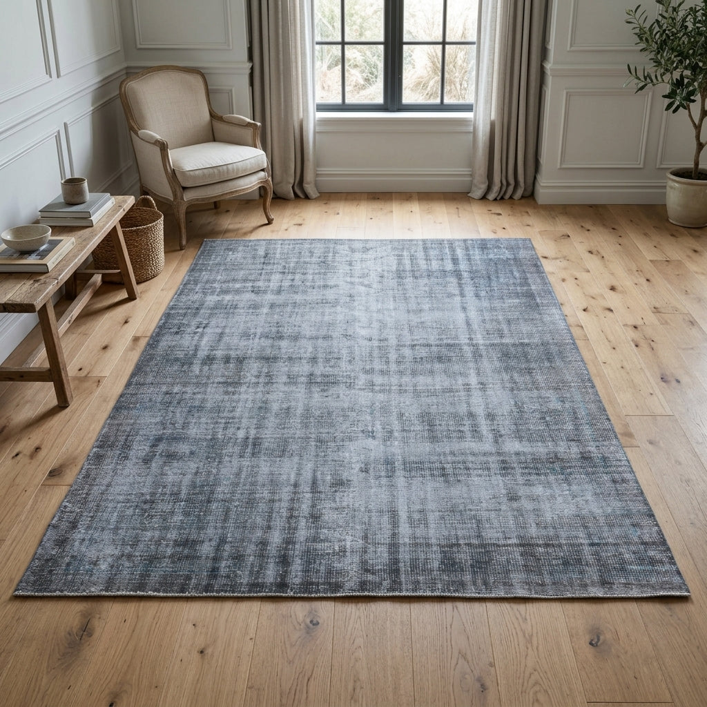 Oriental pattern on the Nikocharis antique washed vintage area rug – handmade in Anatolia, Turkey