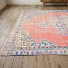 Oriental pattern on the Ouranopelia vintage area rug – handmade in Anatolia, Turkey