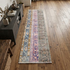 Tribal pattern on the Melitokleia vintage patchwork runner rug – handmade in Anatolia, Turkey