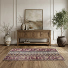 Oriental pattern on the Lamiya vintage patchwork area rug – handmade in Anatolia, Turkey