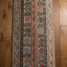 Ikat pattern on the Kydothalia vintage patchwork area rug – handmade in Anatolia, Turkey