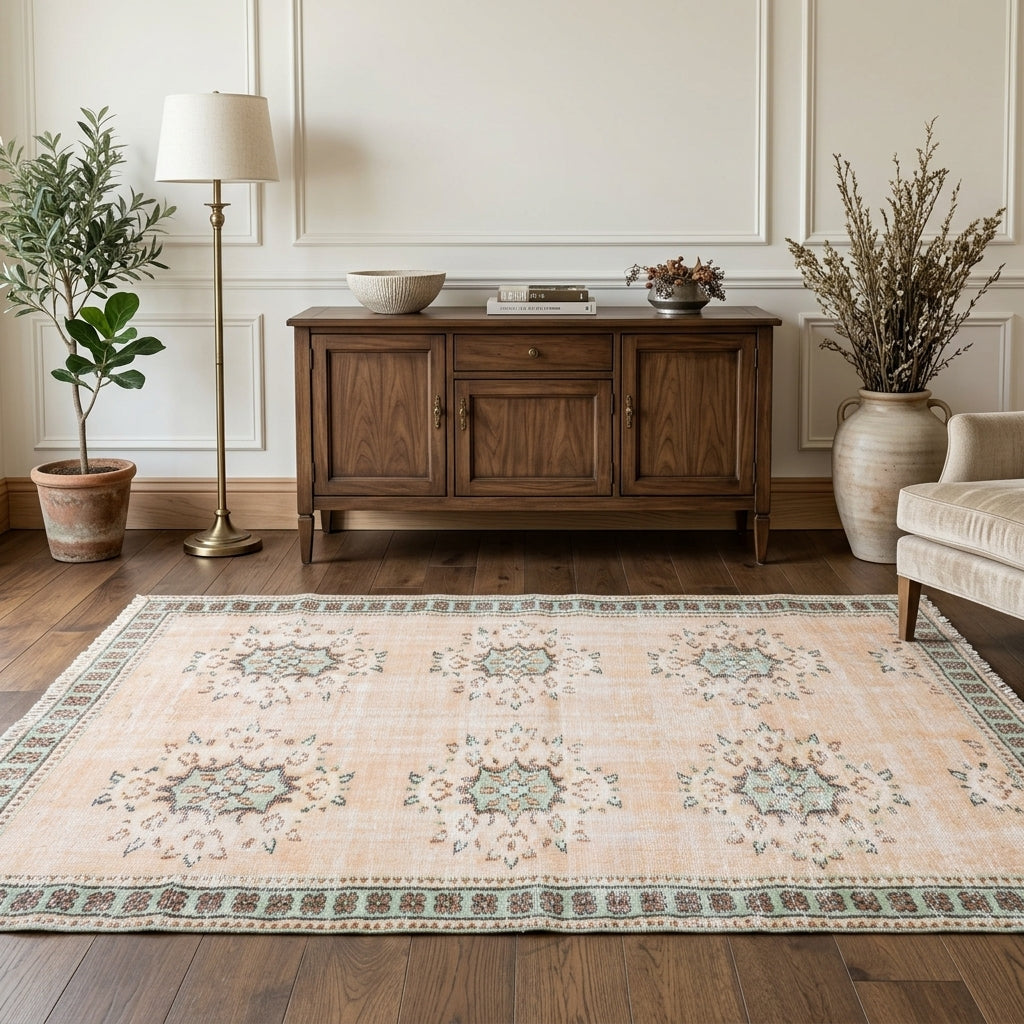 Oriental pattern on the Karagol vintage runner rug – handmade in Anatolia, Turkey