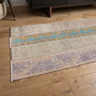 Tribal pattern on the Hosyarsu vintage patchwork runner rug – handmade in Anatolia, Turkey