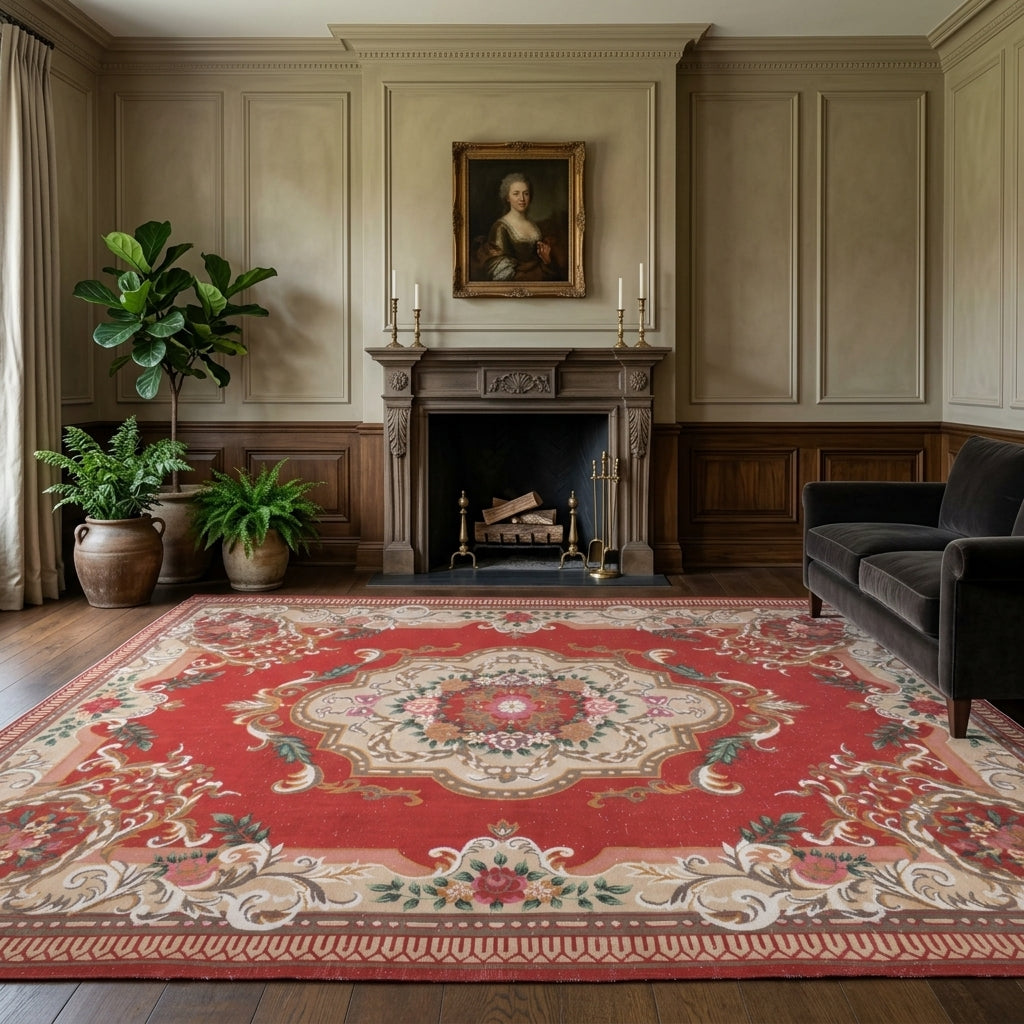 Oriental pattern on the Nepherhoe vintage area rug – handmade in Anatolia, Turkey