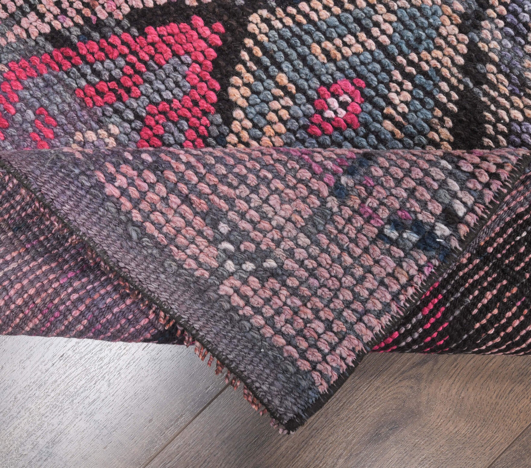 Handmade wool runner from Anatolia, Turkey – Vintage Runner Rug 2'4" x 10'3"