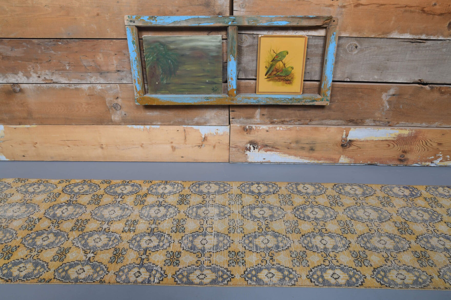 Hand-Knotted Vintage Anatolian Runner Rug