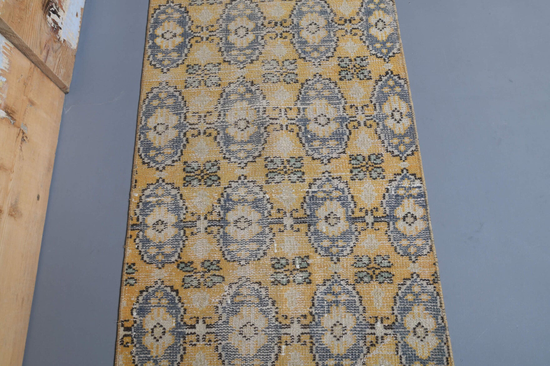 Hand-Knotted Vintage Anatolian Runner Rug