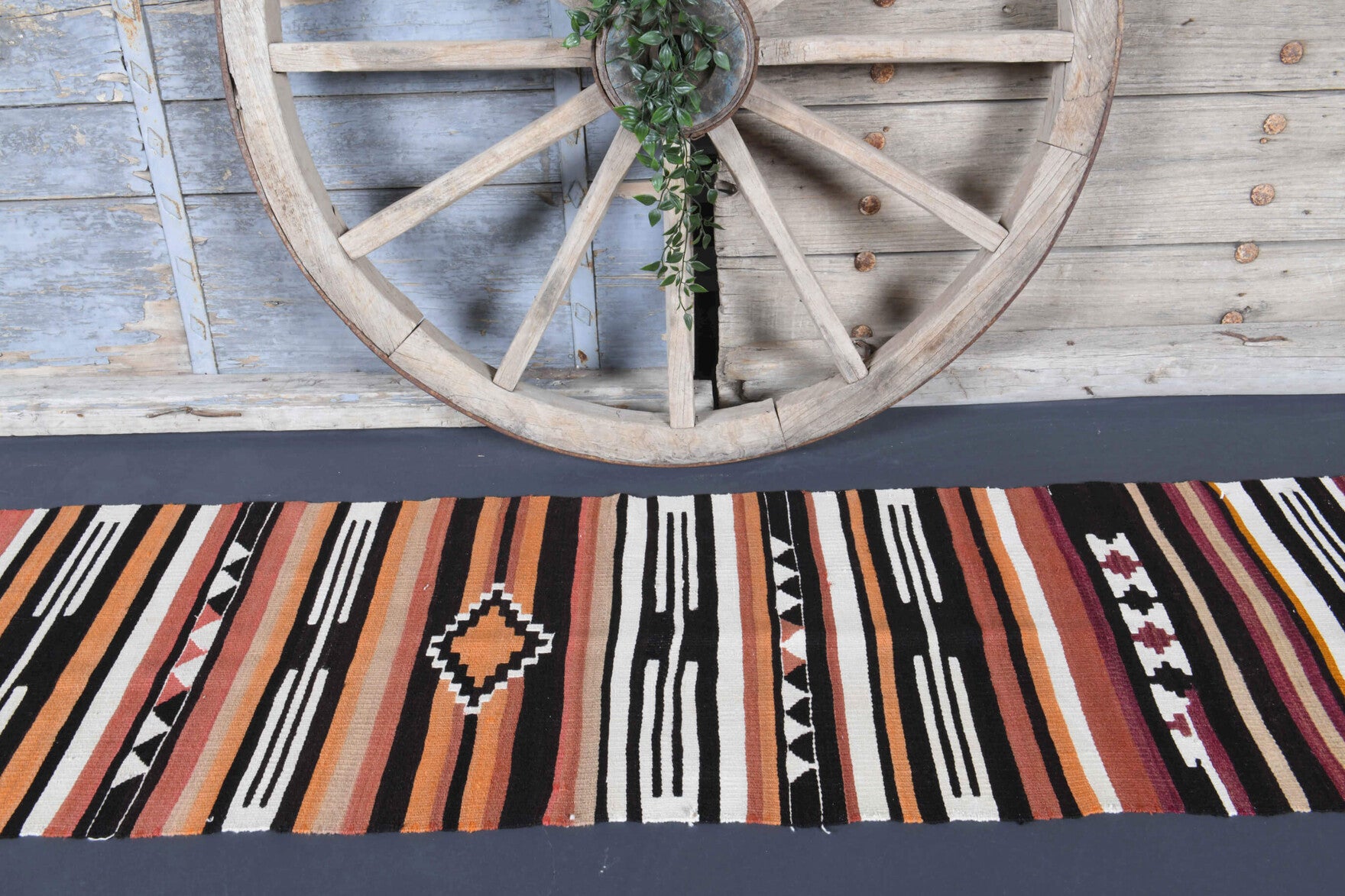 One-of-a-kind 1960s Anatolian vintage kilim runner rug in wool, 2' x 9'8"