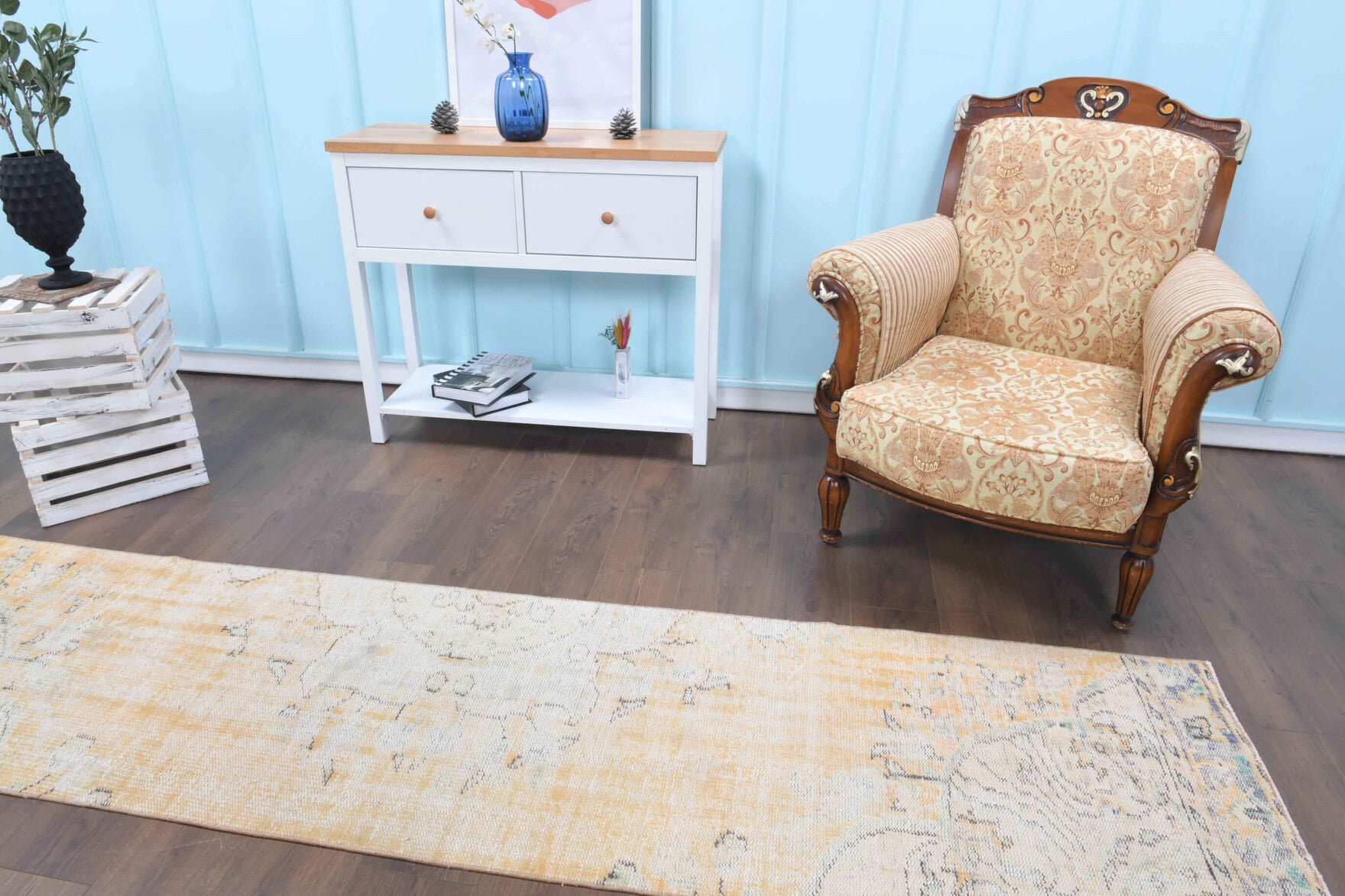 One-of-a-kind 1950s Anatolian vintage runner rug in wool, 2'3" x 9'11"